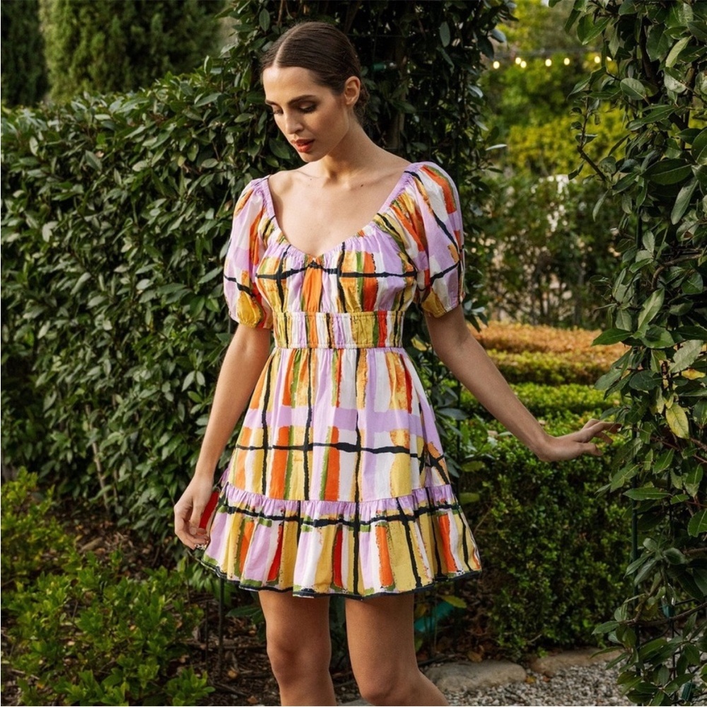 Cleobella lona Mini Dress Saffron Hale Print XS